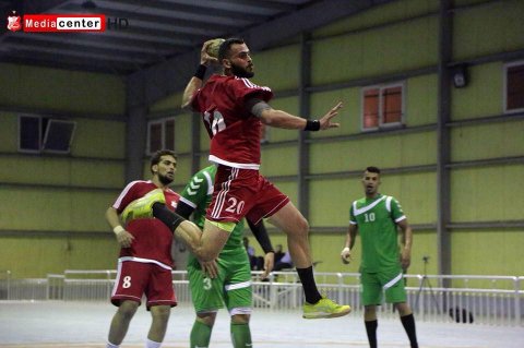 لقطة من مباراة الأهلي ب والنصر في ربع نهائي كأس ليبيا لكرة اليد